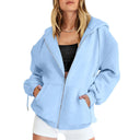 Oversized Hoodie Dames Blauw