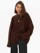 Oversized Trui Donkerbruin