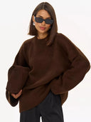 Oversized Trui Donkerbruin