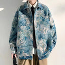 Oversized Vest Heren Blauw