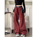 Rode Baggy Jeans