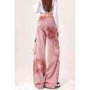 Roze Cargo Jeans