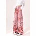Roze Cargo Jeans