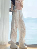 Wijde Broek Dames Bloemen