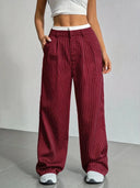 Wijde Broek Dames Rood