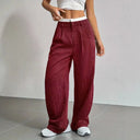 Wijde Broek Dames Rood