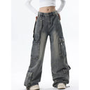 Wijde Cargo Jeans Dames