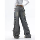 Wijde Cargo Jeans Dames
