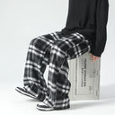Zwart Geruite Broek Heren