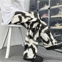Zwart Wit Print Broek