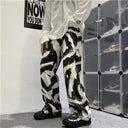 Zwart Wit Print Broek