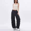 Zwarte Parachute Broek Dames